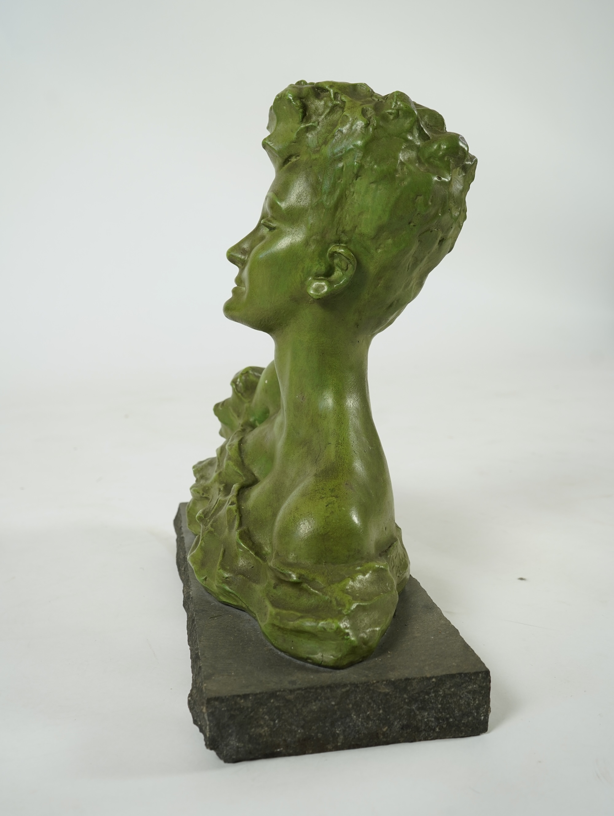 Ernest Patris (Belgian, 1909-1991) A modern terracotta bust